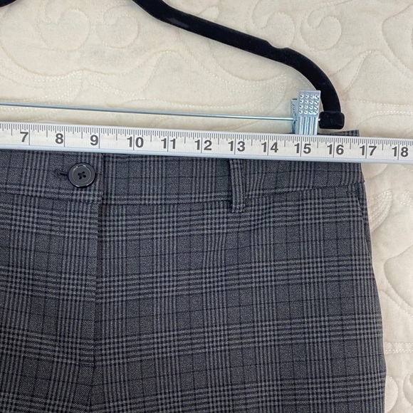 NEW Hilary Radley Gray Plaid Dress Pants Straight Leg Trousers - Picture 6 of 13